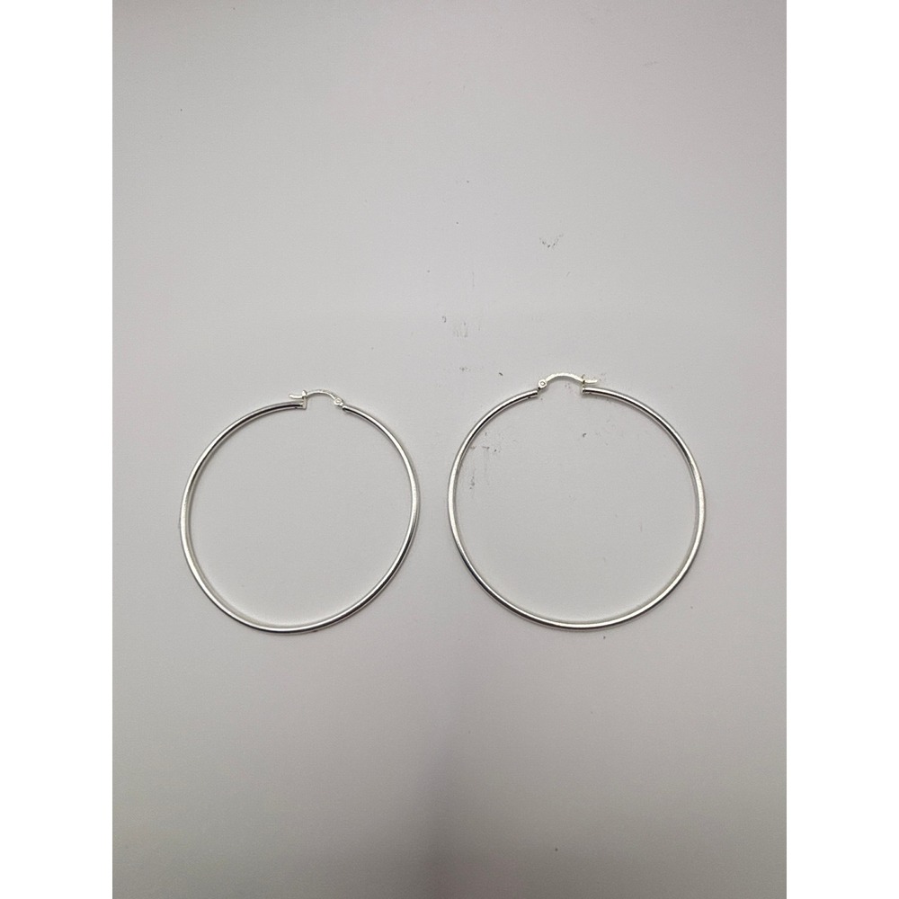 Apt. 9 Sterling Silver Large Round Hoop Earrings 925 High Polish Latch Back
